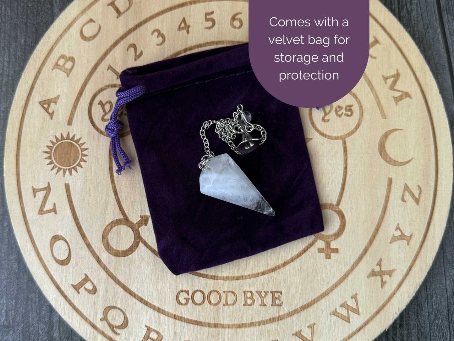 Hexagon Point Pendulum: Natural & Synthetic Mixed Stones with Lobster Claw Clasp
